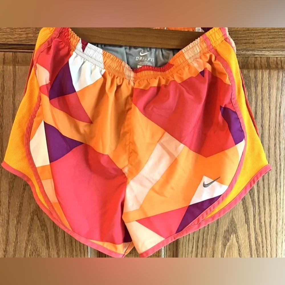 Athletic Shorts Nike Small Orange Multicolor Dri-fit Vented Lined Panty